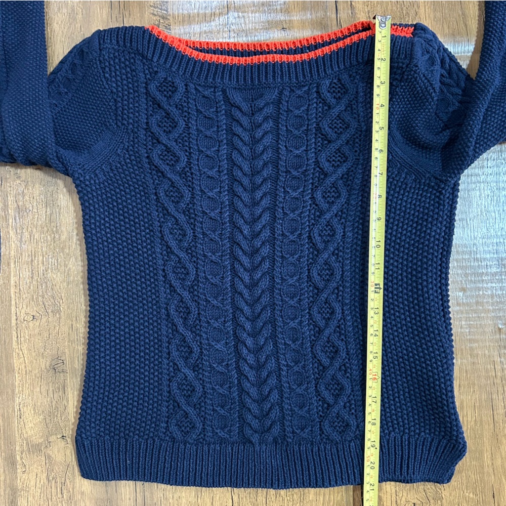 J. Crew Navy Cable Knit Sweater - Picture 15 of 16